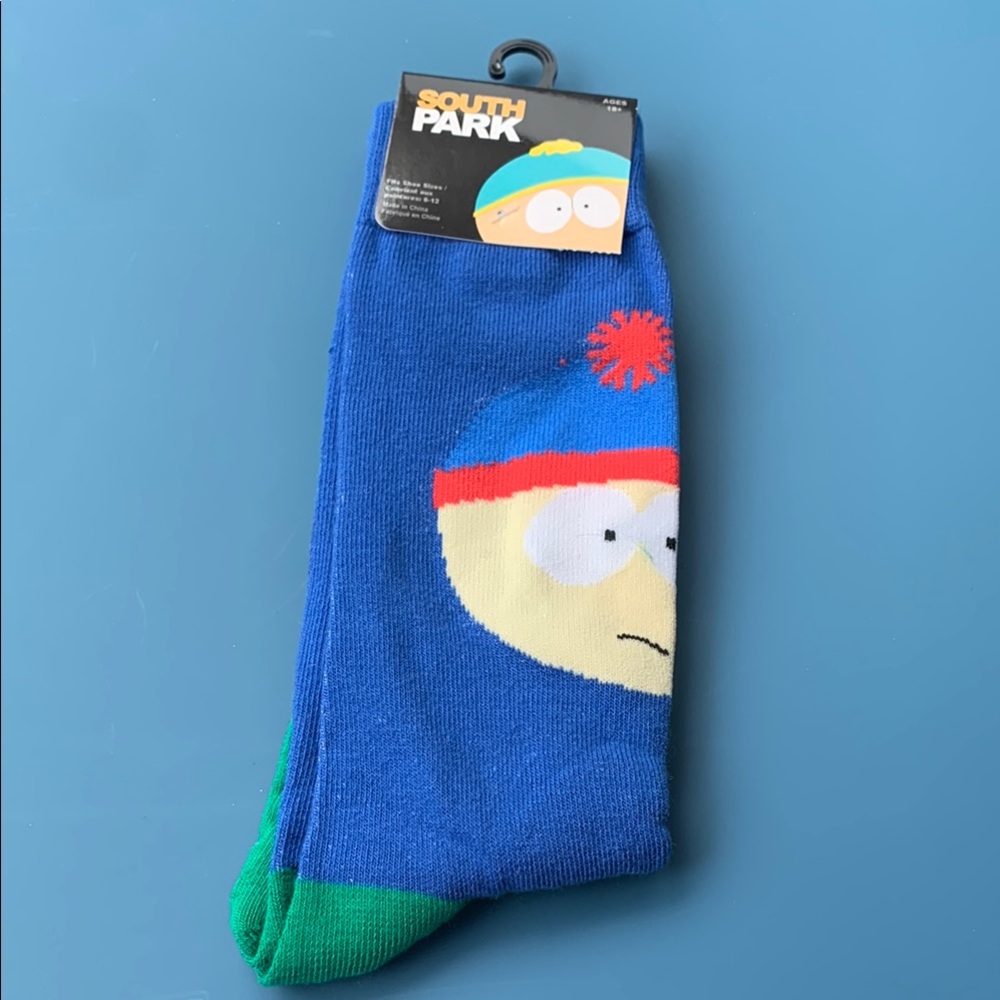 Blue and Green Men's Socks